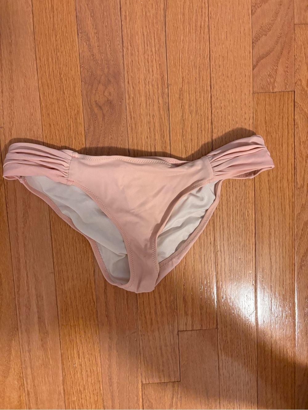 Victoria's Secret Light Pink Ruched Side Bikini Bottom